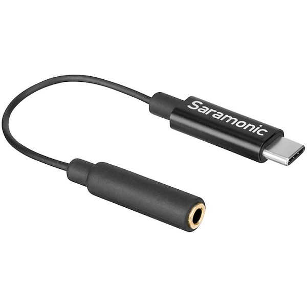 Saramonic SR-C2003 Adapter | Female 3.5mm TRS to USB-C Stereo or Mono Microphone & Audio Input Adapter for USB-C Devices