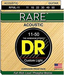 DR RARE   Phosphor Bronze  RPML-11  ( 11-50 ) Σετ Χορδές ακουστικής κιθάρας