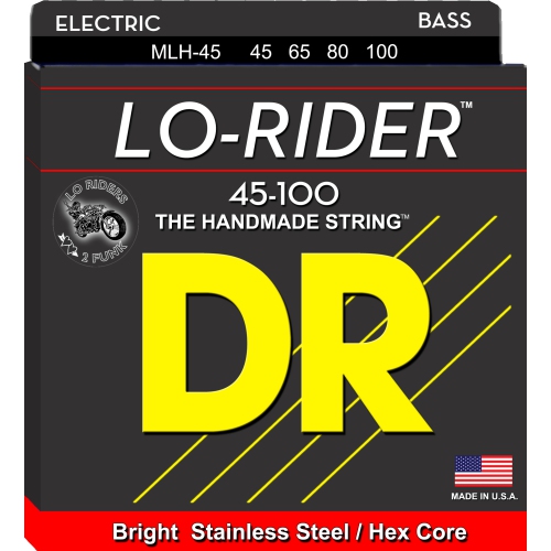 Μπάσου Χορδές DR LO-RIDER   4-ΧΟΡΔΟΥ  MLH-45   ( 45-100 ) Σετ Χορδές μπάσσου