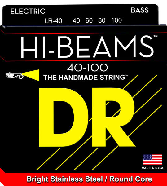 Μπάσου Χορδές DR HI-BEAM  4-ΧΟΡΔΟΥ   LR-40      (40-100) Σετ Χορδές μπάσσου