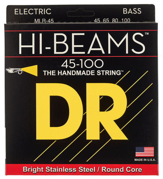 Μπάσου Χορδές DR HI-BEAM  4-ΧΟΡΔΟΥ  MLR-45  ( 45-100 ) Σετ Χορδές μπάσσου