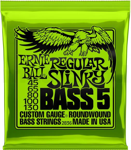 Μπάσου Χορδές Ernie Ball 2836 Regular Slinky 5-String  45-130 Σετ Χορδές μπάσσου