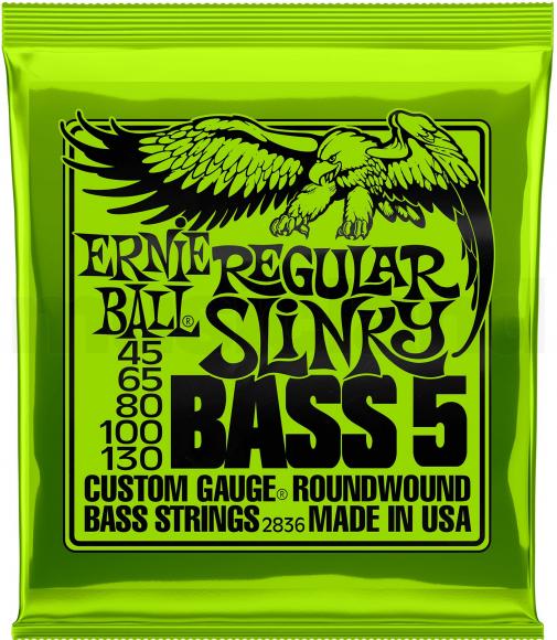  , , , , Ukulele,  Ernie Ball 2836 Regular Slinky 5-String  45-130   