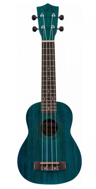 Ukulele Ukulele Vestone KUS15 BLUE SEE THROUGH Soprano