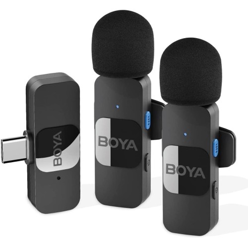 BOYA Wireless Smart Microphone. Boya Ασύρματο Μικρόφωνο BY-V20 Type-C Πέτου