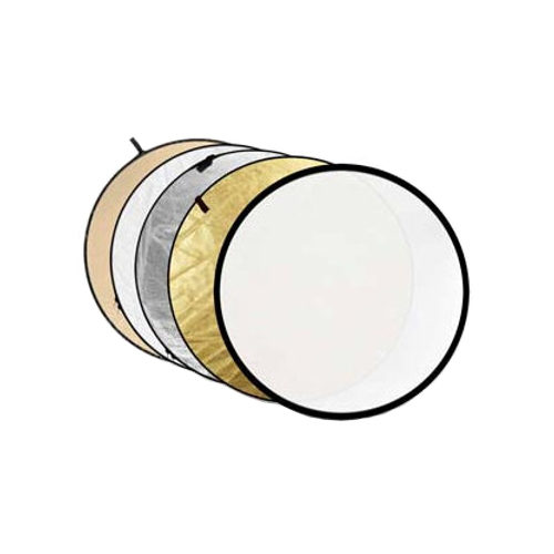 ΦΩΤΙΣΜΟΣ Caruba Collapsible Reflector 5-in-1 Gold, Silver, Soft Gold, White, Transparent - 56cm