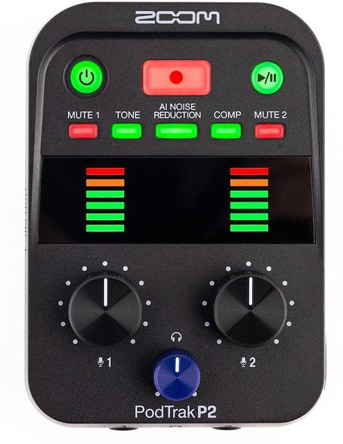 Zoom PodTrak P2 - USB Mic Recorder
