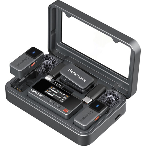 Saramonic Air 2-Person Mini Wireless Lavalier Microphone System for Mobile Devices, Cameras & Computers (2.4 GHz)