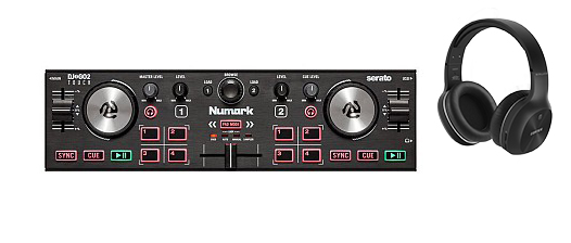 Numark DJ Controller-Μίκτες DJ NUMARK DJ2GO-2 TOUCH DJ Controller Bundle, με Aκουστικά EDIFIER W800BT PLUS BK