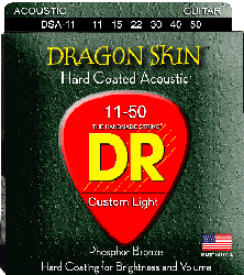 DR DRAGON SKIN DSA-11(11-50) The Invisible Gold Coating   Phosphor Bronze Σετ Χορδές ακουστικής κιθάρας