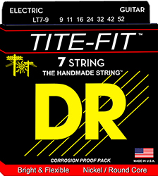 Ηλεκτρικής Κιθάρας Χορδές DR TITE-FIT ΕΠΤΑΧΟΡΔΗΣ LT7-9 (0,9-52) Σετ Χορδές ηλεκτρικής κιθάρας