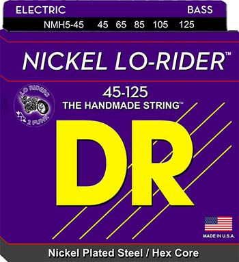 Μπάσου Χορδές DR NICKEL LO-RIDERS  5-ΧΟΡΔΟΥ  NMH5-45   (45-125) Σετ Χορδές μπάσσου