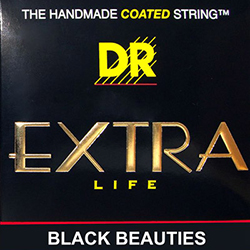  , , , , Ukulele,  DR BLACK BEAUTIES, COATED EXTRA- LIFE   BKE-11  11-50    