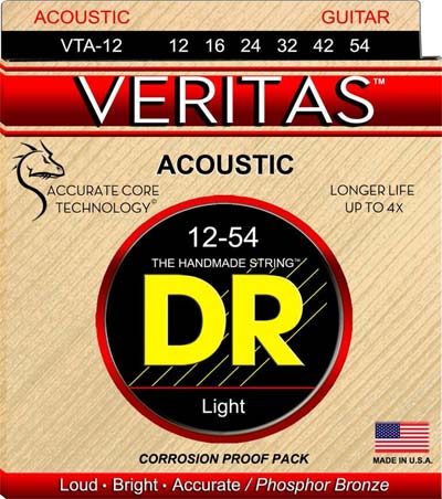 DR VERITAS Phosphor Bronze VTA-12 ( 12-54 ) Σετ χορδές ακουστικής κιθάρας.