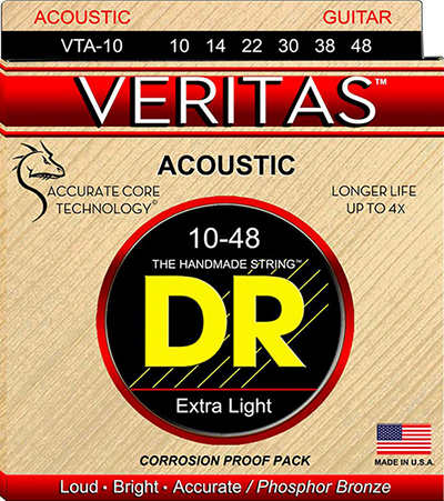 DR VERITAS Phosphor Bronze VTA-10 ( 10-48 )Σετ χορδές ακουστικής κιθάρας.