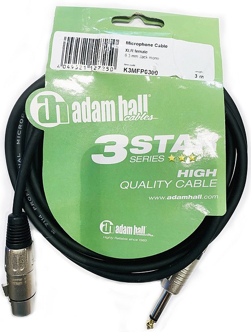 Καλώδιο μικροφώνου 3 Μέτρα Adamhall K3MFP0300