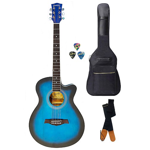Ακουστική Κιθάρα Daniel CF-3000C Blue, με θήκη, ζώνη, πένες.