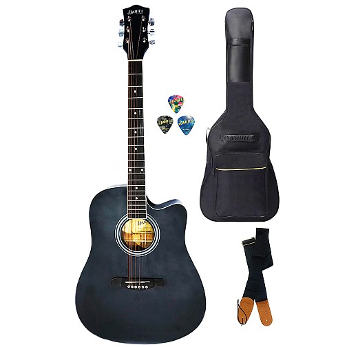 Ακουστική Κιθάρα Daniel CF-4001C Black με θήκη, ζώνη, πένες