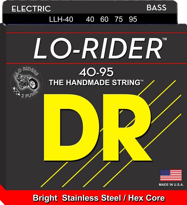 Μπάσου Χορδές DR LO-RIDER   4-ΧΟΡΔΟΥ  LLH-40 ( 40-95 ) Σετ Χορδές μπάσσου