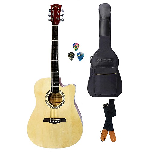 Ακουστική Κιθάρα Daniel CF-4001C Natural, με θήκη, ζώνη, πένες