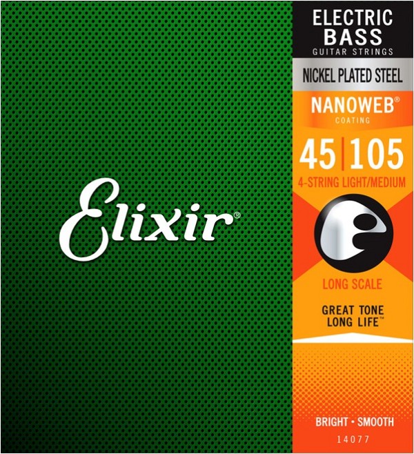 Μπάσου Χορδές ELIXIR 14077 Nanoweb 45-105 Light/Medium Χορδές Ηλεκτρικού Μπάσου