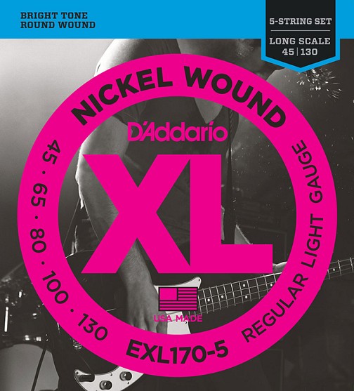 D'Addario EXL-170/5 Χορδές Ηλεκτρικού Μπάσου
