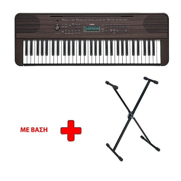 Αρμόνια & Ηλεκτρικά Πιάνα YAMAHA PSR-E360 Αρμόνιο/Keyboard Dark Walnut με βάση