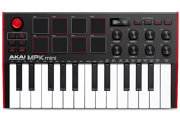 Akai MIDI Controllers, Pad Controllers AKAI MPK Mini mkIII Midi Keyboard 25 Πλήκτρων