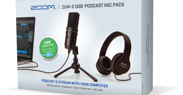 Ψηφιακές Συσκευές Εγγραφής Ηχου ZOOM ZUM-2 Podcast Mic Pack Πυκνωτικό USB Mικρόφωνο με Aκουστικά