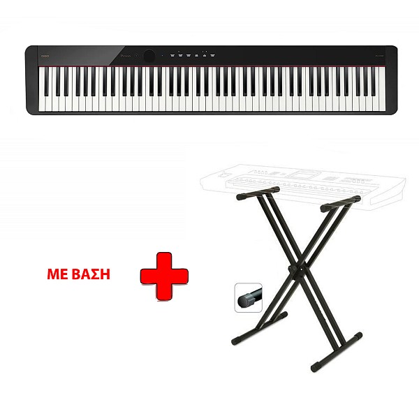 Αρμόνια & Ηλεκτρικά Πιάνα CASIO PX-S1100BK Ηλεκτρικό Πιάνο 88 βαρυκεντρισμένα πλήκτρα και βάση ενισχυμένη με 2 βραχίονες. ΓΡΑΠΤΗ ΕΓΓΥΗΣΗ 2 ΧΡΟΝΙΑ
