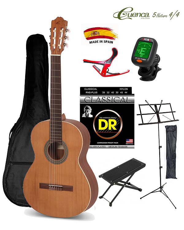 Ισπανικές Κλασικές Κιθάρες Cuenca Cuenca 5-Nature 4/4 Bundle