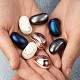 MEE Audio Pebbles EP-TW3-SP. LOW PROFILE WIRELESS EARBUDS Blue Saphire.