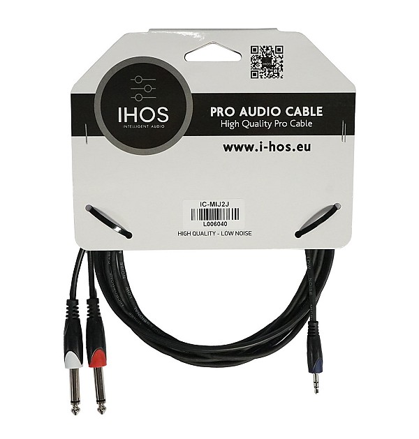 Καλώδια-Οργάνων-Μικροφώνων Καλώδιο Stereo Jack 6,3mm σε Stereo Jack 3,5mm-3m ΙHOS IC-MIJ2J