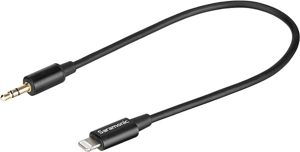 Saramonic Wireless Smart Microphone. Saramonic SR-C2000 Adapter | Male 3.5mm TRS Audio Jack to Apple Lightning Connector Cable