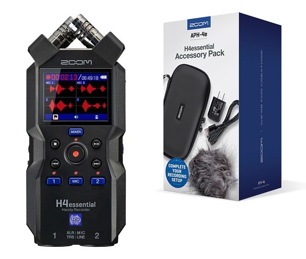 Ψηφιακές Συσκευές Εγγραφής Ηχου ZOOM H4essential. Μαζί με το πακέτο APH-4e H4essential Accessory Pack