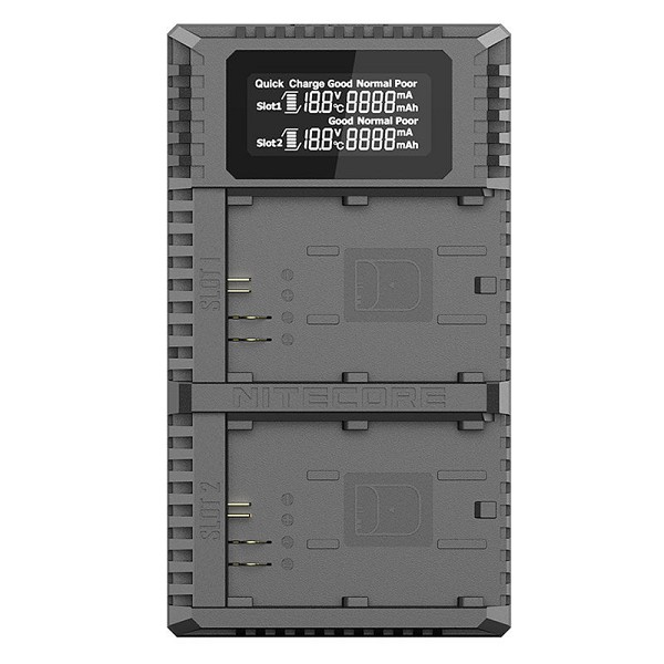 ΕΝΕΡΓΕΙΑ Nitecore UCN2 Pro Dubbel Lader for Canon LP-E6 (N)