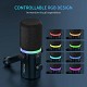 Feelworld PM1 RGB Microphone for Podcasting Recording Gaming Live Streaming
