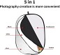 Godox 5-in-1 Gold, Silver, Soft Gold, White, Transparant Reflector disc - 80 x 120cm