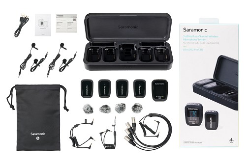 Saramonic Blink 500 ProX B8 4-Person Wireless Clip-On Mic System with On-Board Recording, N/C and Lavaliers