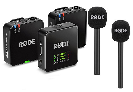 Rode Wireless GO Gen3 + RODE Interview Go Λαβή Mικροφώνου (2 τεμάχια)