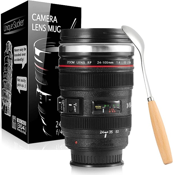 VIDEO GADGETS Drinking Cup 24-105 Lens with Drinking Opening