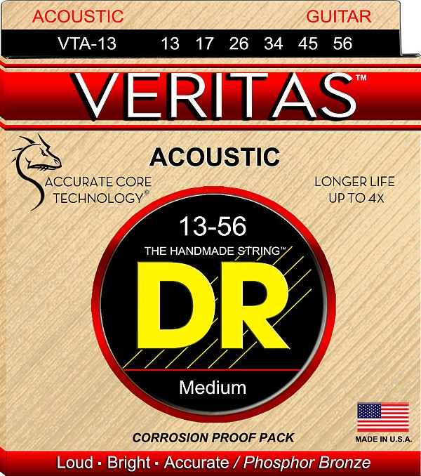 DR VERITAS Phosphor Bronze VTA-13 ( 13-56 ) Σετ χορδές ακουστικής κιθάρας.