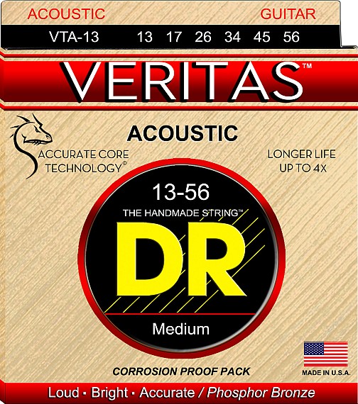 DR VERITAS Phosphor Bronze VTA-13 ( 13-56 ) Σετ χορδές ακουστικής κιθάρας.