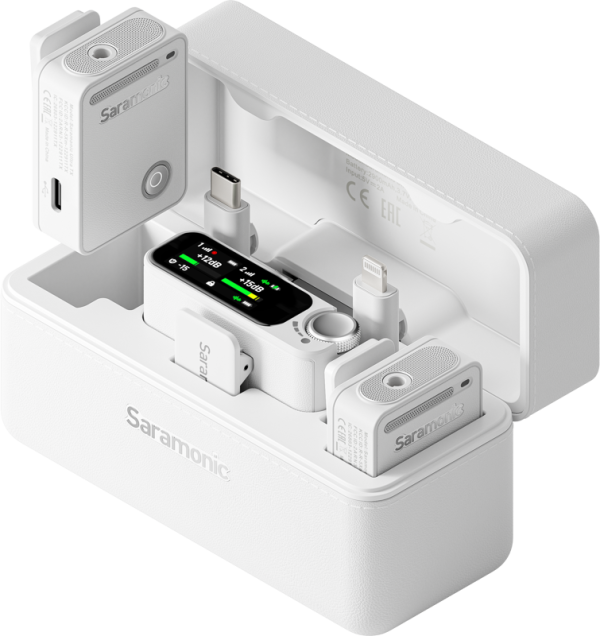Saramonic Wireless Smart Microphone. Saramonic Ultra 3-Person Digital Wireless System for Cameras and Mobile Devices WHITE