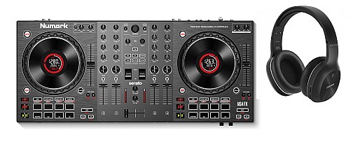 NUMARK NS-4FX DJ Controller Bundle, με Aκουστικά EDIFIER W800BT PLUS BK