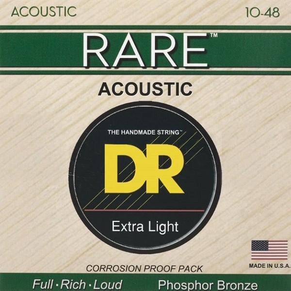 Ακουστικής Κιθάρας Χορδές DR RARE Phosphor Bronze RPL-10 ( 10-48 ) Σετ Χορδές ακουστικής κιθάρας