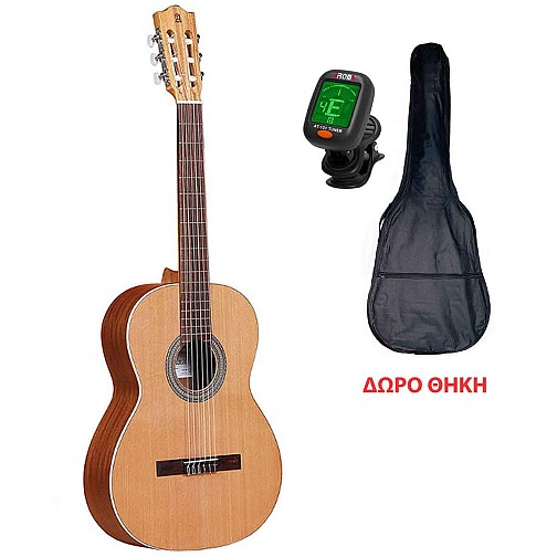 Alhambra Z-Nature Κλασική Κιθάρα 4/4 μαζί με Aroma Clip Tuner AT-101 και ΔΩΡΟ θήκη