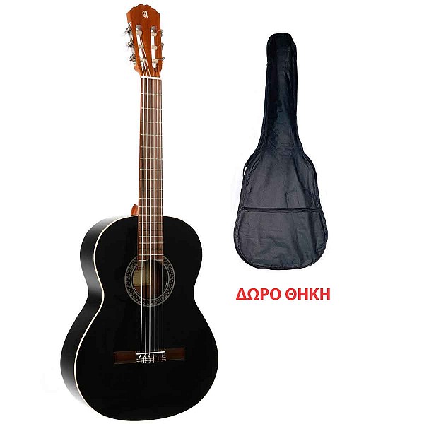 Ισπανικές Κλασικές Κιθάρες Alhambra Alhambra 1C Black Satin Κλασσική κιθάρα 4/4 με ΔΩΡΟ θήκη