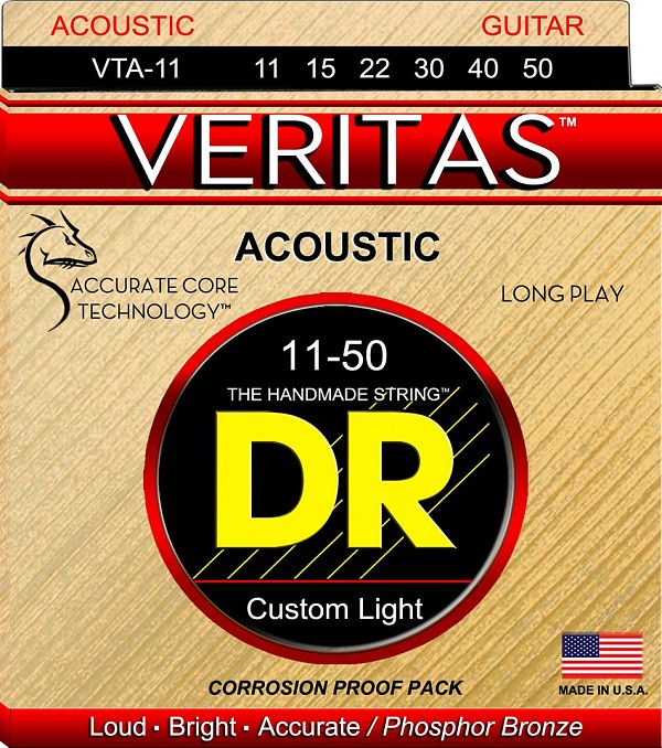 DR VERITAS Phosphor Bronze VTA-11 ( 11-50 )Σετ χορδές ακουστικής κιθάρας.