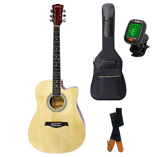 Ακουστική Κιθάρα Πακέτο, Daniel CF-4001C Natural. Θήκη+Ζώνη+Τuner.